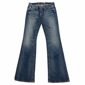 BIG STAR Medium Wash "Sweet" Ultra Low Rise Bootcut Jeans 27 Long